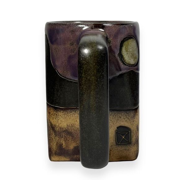 Mara Stoneware Teepee Native American Campfire Design Handcrafted Coffee Tea Mug - Picture 4 of 7